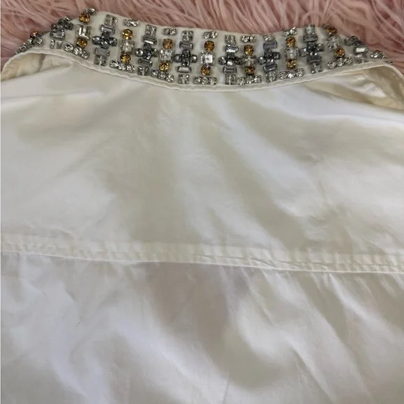 J. Crew Jewelled Collar Boy Blouse - Picture 6 of 12